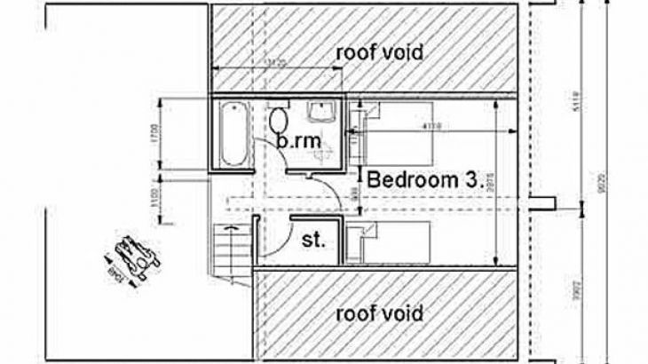 Floor layout cottage for disabled