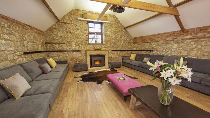 Barn Conversion in Somerset Sleeping 20 - 30 guests with exclusive use of indoor pool, sauna, hot tub, games room, cinema room and BBQ Lodge