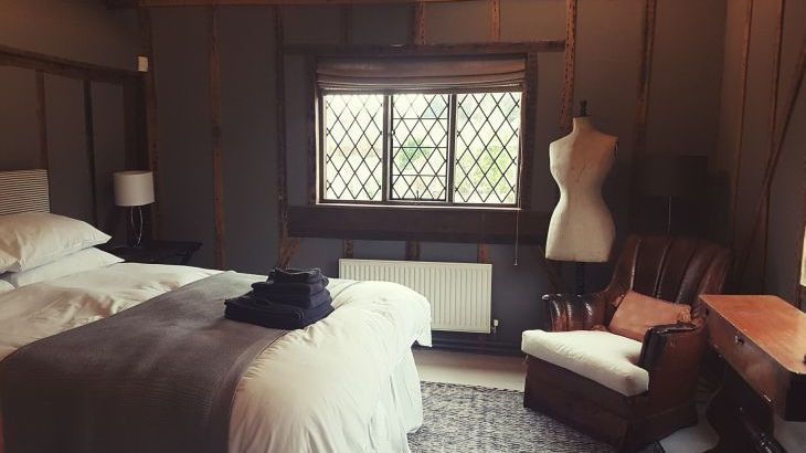 boutique chic bedroom accommodation farmhouse sussex group accommodation